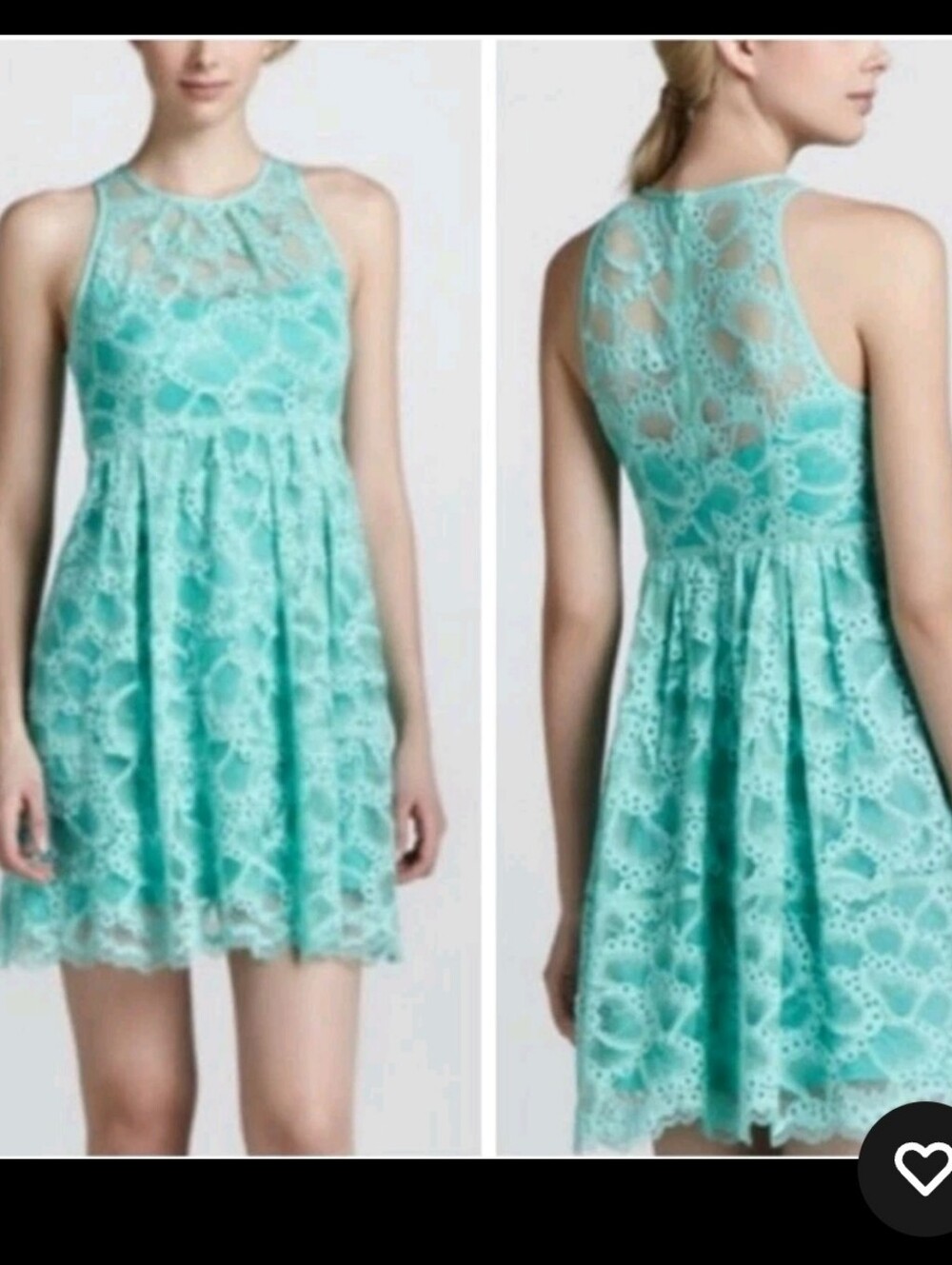 Nanette Lepore Mint Green Lace Overlay Dress